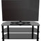 AVF Group 45" Classic Corner Glass TV Stand (Black with Black Glass)