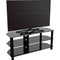 AVF Group 45" Classic Corner Glass TV Stand with Cable Management (Black with Black Glass)