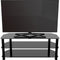 AVF Group 49" Classic Corner Glass TV Stand (Black with Black Glass)