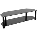 AVF Group Classic Corner Glass TV Stand (Black with Black Glass)