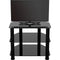 AVF Group 24" Classic Corner Glass TV Stand (Black with Black Glass)