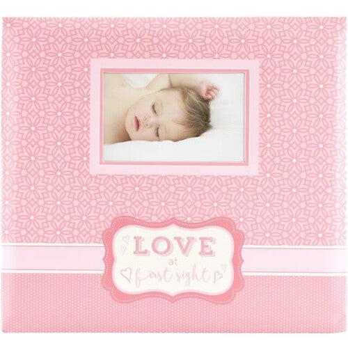 MCS 12 x 12 Scrapbook with Photo Opening On Cover (Love, Pink)