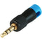 Cable Techniques CT-LPS-T35L-B Low-Profile Right-Angle 3.5mm TRS Screw-Locking Connector (Blue)