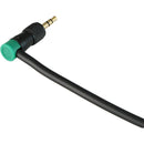 Cable Techniques CT-LPS-T35L-G Low-Profile Right-Angle 3.5mm TRS Screw-Locking Connector (Green)