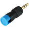 Cable Techniques CT-LPS-T35L-B Low-Profile Right-Angle 3.5mm TRS Screw-Locking Connector (Blue)