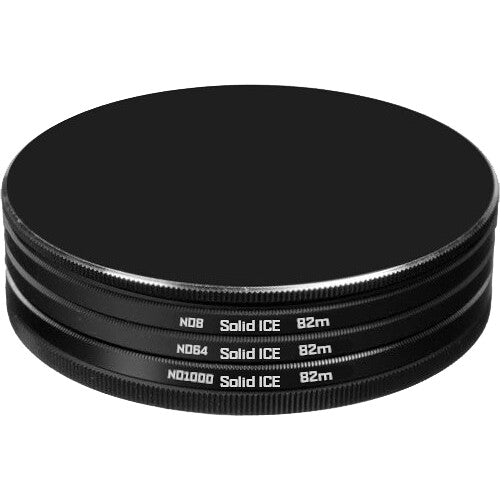 Ice 82mm Stack Cap with ND8, ND64, ND1000 Slim Filter Set (3-, 6-, 10-Stop)