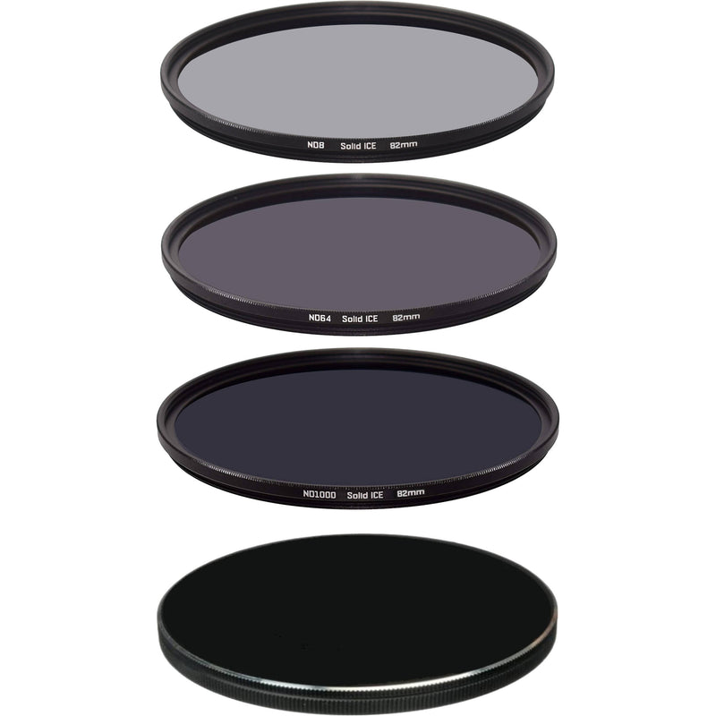 Ice 82mm Stack Cap with ND8, ND64, ND1000 Slim Filter Set (3-, 6-, 10-Stop)