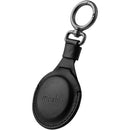 Moshi Vegan Leather AirTag Key Ring (Jet Black)