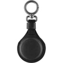 Moshi Vegan Leather AirTag Key Ring (Jet Black)