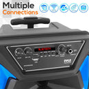 Pyle Pro PPHP82SM 8" 2-Way 400W Portable Bluetooth PA Speaker with Light Show, Microphone & Stand