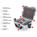 Nanuk 905 Hard Utility Case with Padded Divider Insert (Silver)