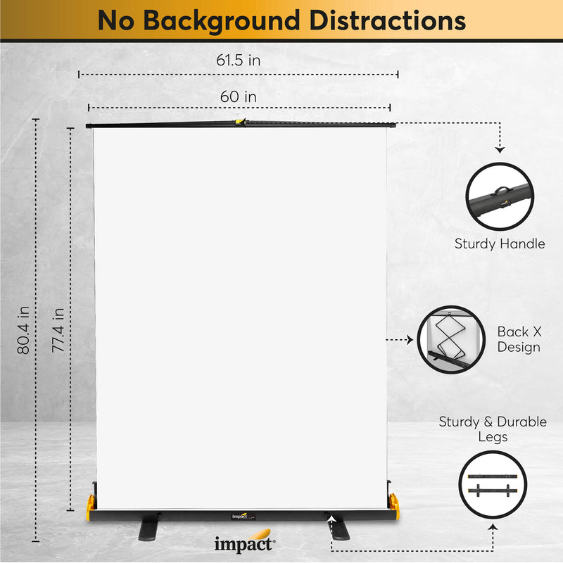 Impact Rapid Background Screen V2 (White, 6.7 x 4.8')