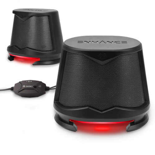 Enhance SB2 High-Excursion USB Speakers (Red)