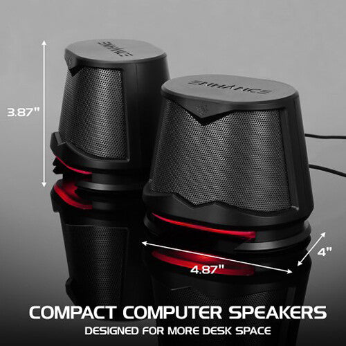 Enhance SB2 High-Excursion USB Speakers (Red)