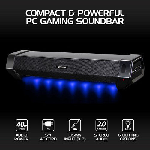 Enhance ATTACK Under-Monitor Soundbar with Multicolor LEDs