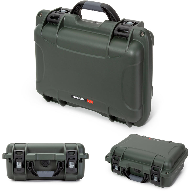 Nanuk 915 Hard Utility Case with Padded Divider Insert (Olive)