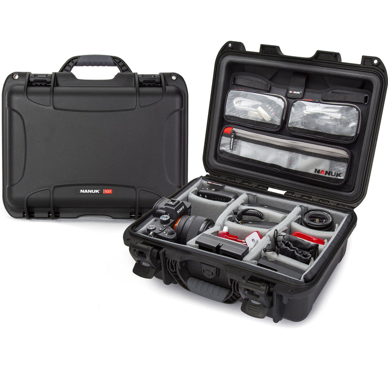 Nanuk 920 Hard Case Pro Photo Kit (Black, 16L)