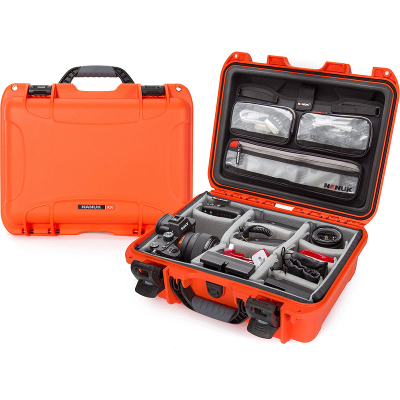 Nanuk 920 Hard Case Pro Photo Kit (Orange, 16L)