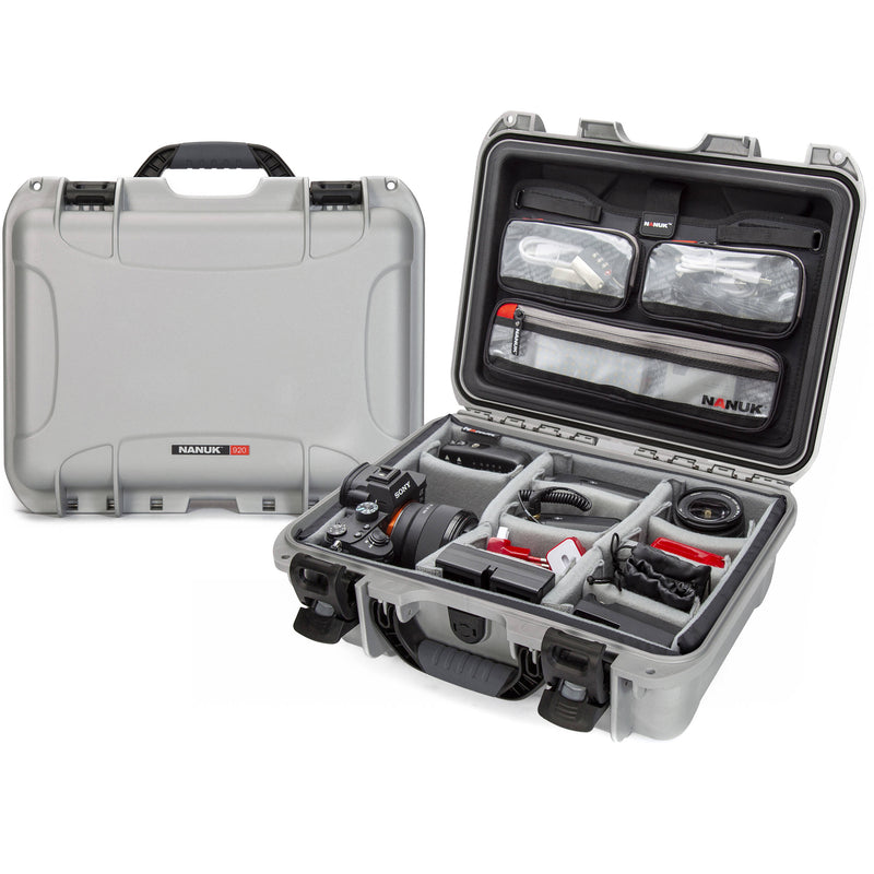 Nanuk 920 Hard Case Pro Photo Kit (Silver, 16L)