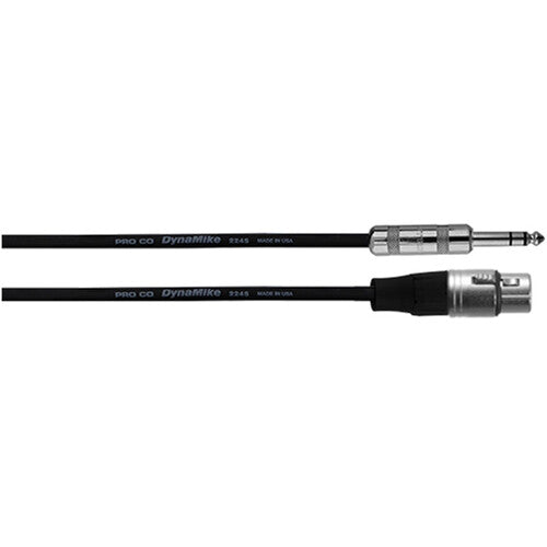 Pro Co Sound Excellines Stereo 1/4" Phone Male to XLR Female Patch Cable (2x 23-Gauge) - 20'