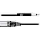 Pro Co Sound PJ Series Mil-Spec Stereo 1/4" Male to 3-Pin XLR Male Patch Cable (4x 24 Gauge) - 2'