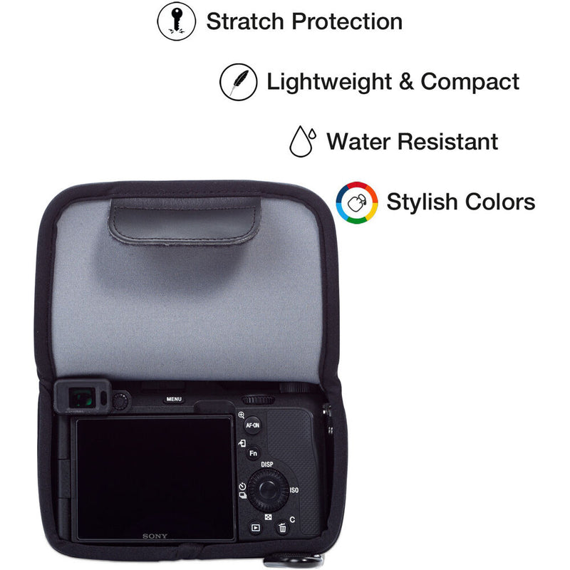 MegaGear Ultralight Neoprene Camera Case for Sony a7C with Short Lens (Gray)