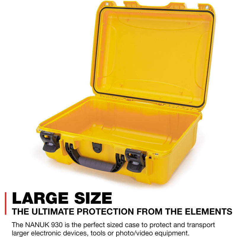 Nanuk 930 Large Series Case without Foam (Yellow)