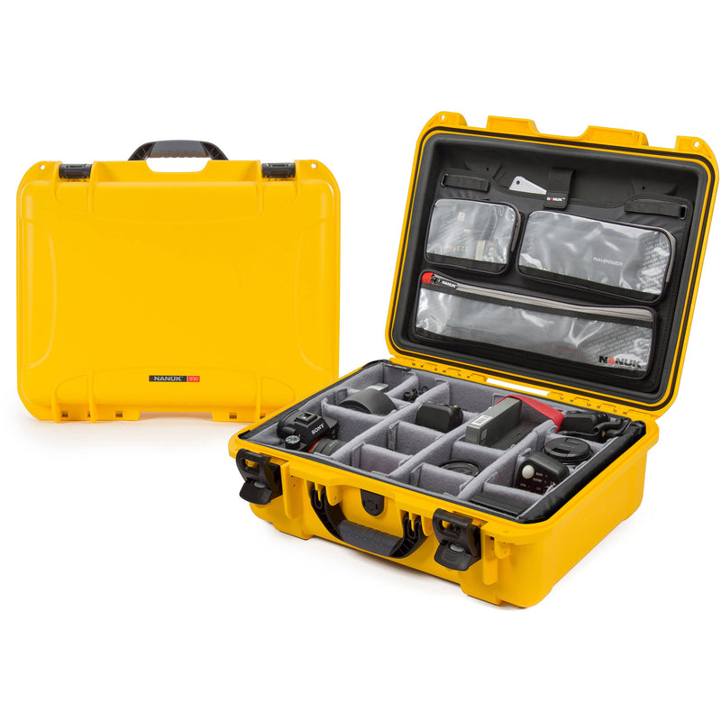 Nanuk 930 Hard Case with Pro Photo Kit (Yellow)