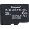 Kingston 8GB Industrial UHS-I microSDHC Memory Card with SD Adapter