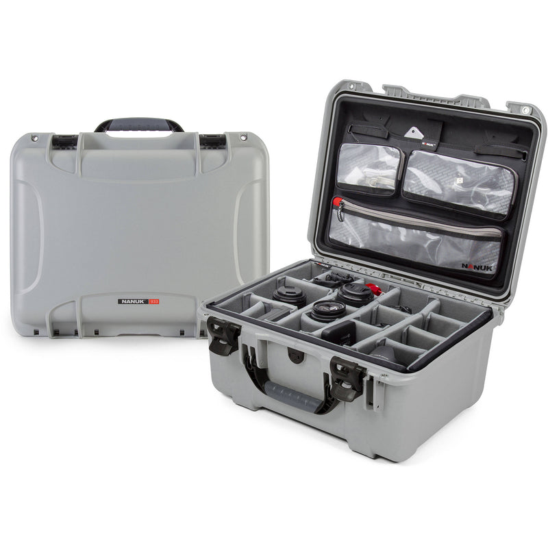 Nanuk 933 Hard Case Pro Photo Kit (Silver, 36.4L)