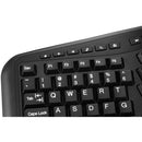 Adesso 2.4 GHz Wireless Ergonomic Keyboard with Integrated Touchpad (Black)