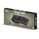 Adesso 2.4 GHz Wireless Ergonomic Keyboard with Integrated Touchpad (Black)