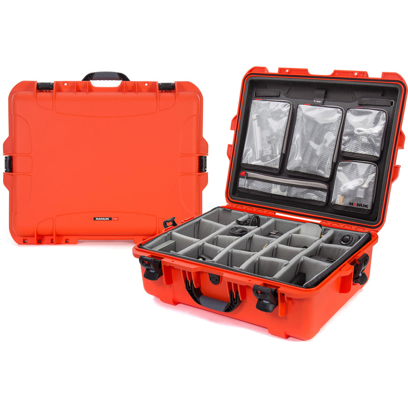 Nanuk 945 Hard Camera&nbsp;Case Pro Photo Kit (Orange, 50.2L)