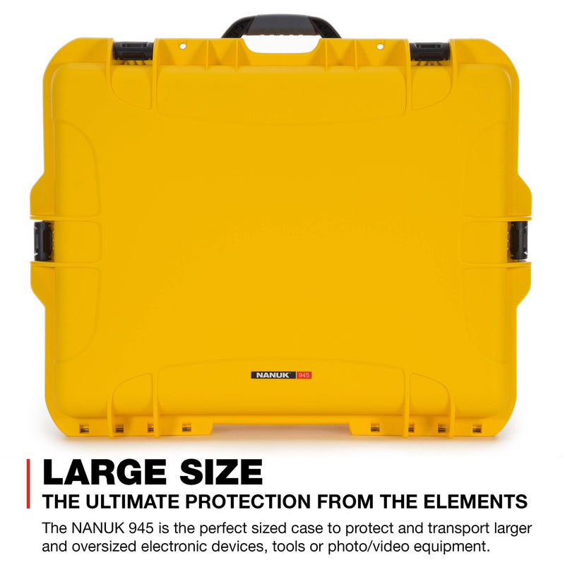 Nanuk 945 Hard Camera&nbsp;Case Pro Photo Kit (Yellow, 50.2L)