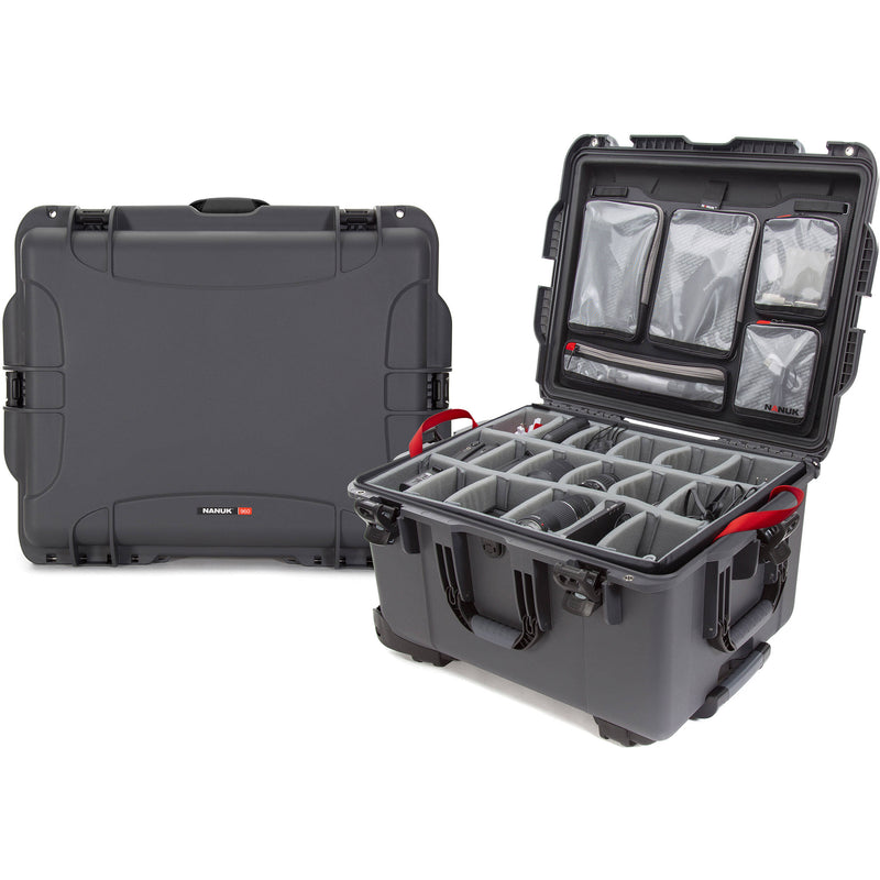 Nanuk 960 Wheeled Hard Camera Case Pro Photo Kit (Graphite, 79L)