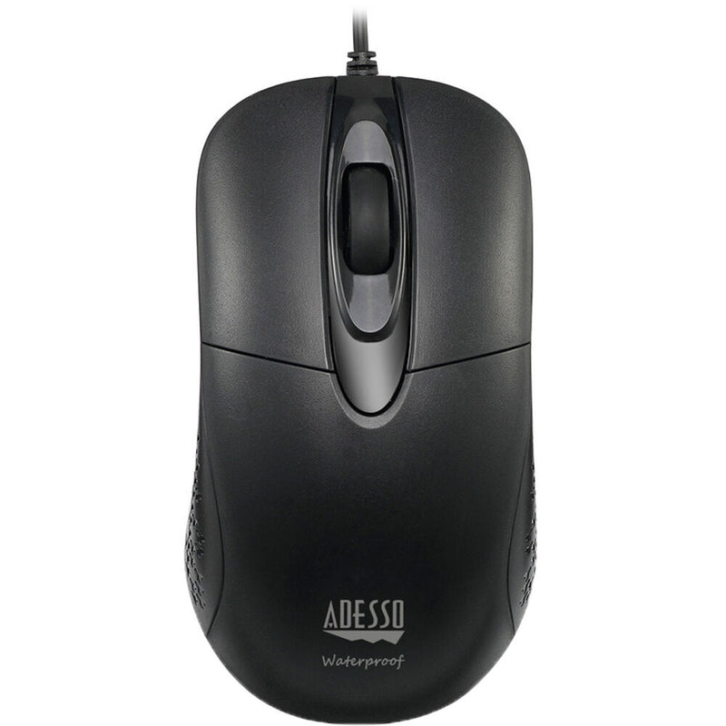 Adesso iMouse W4 Waterproof Antimicrobial Optical Mouse (Black)