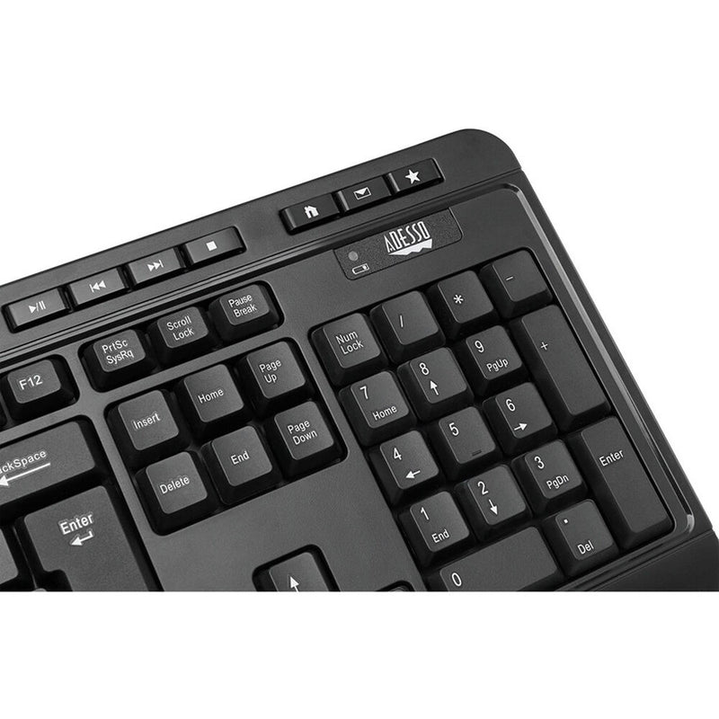 Adesso Antimicrobial Wireless Keyboard Mouse Combo (Black)