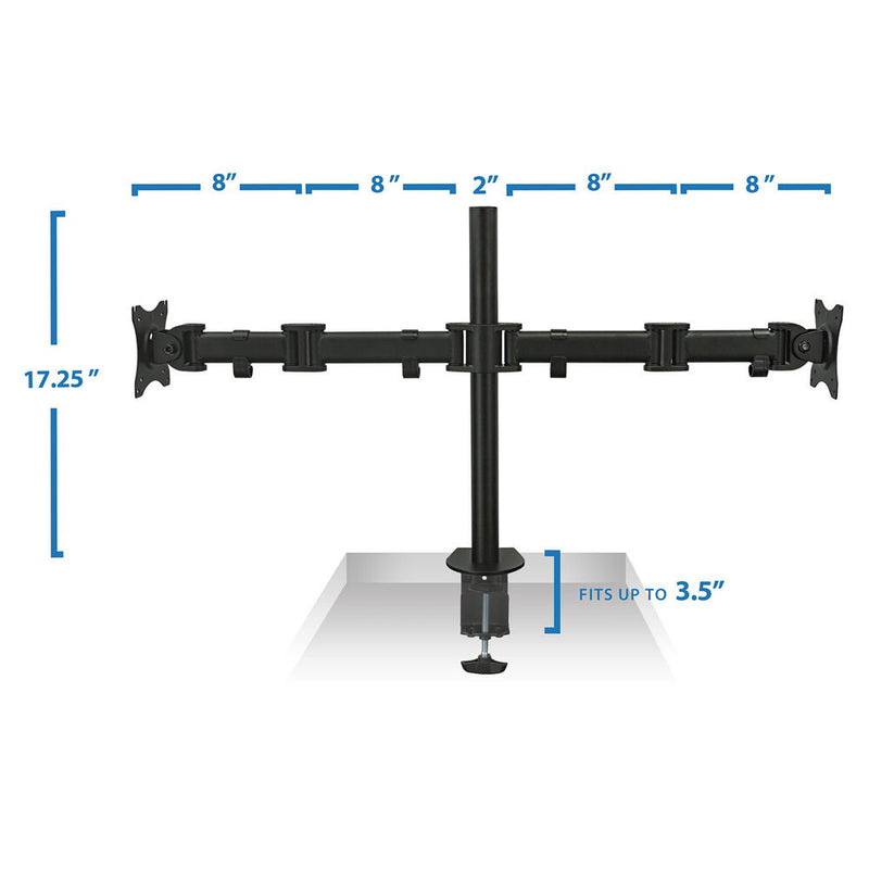 Mount-It! Full Motion Dual Monitor Desk Mount for 13 to 27" Screens