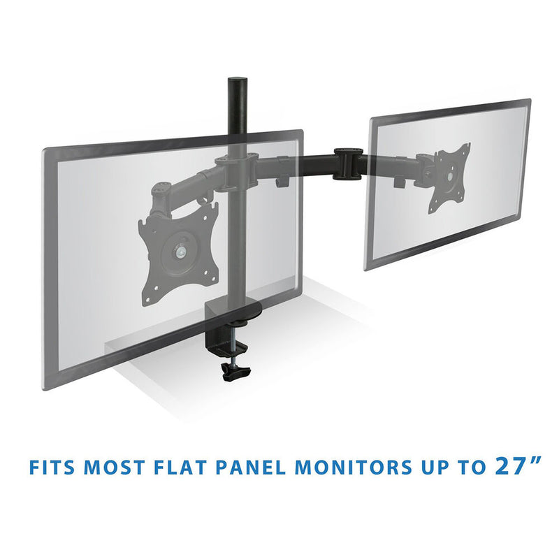 Mount-It! Full Motion Dual Monitor Desk Mount for 13 to 27" Screens