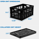 Mount-It! Collapsible Milk Crate