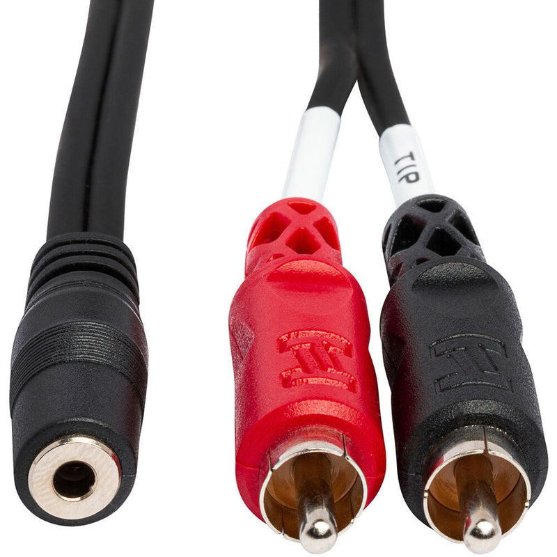 Hosa Technology Stereo Mini Female to 2 RCA Male Y-Cable - 10'