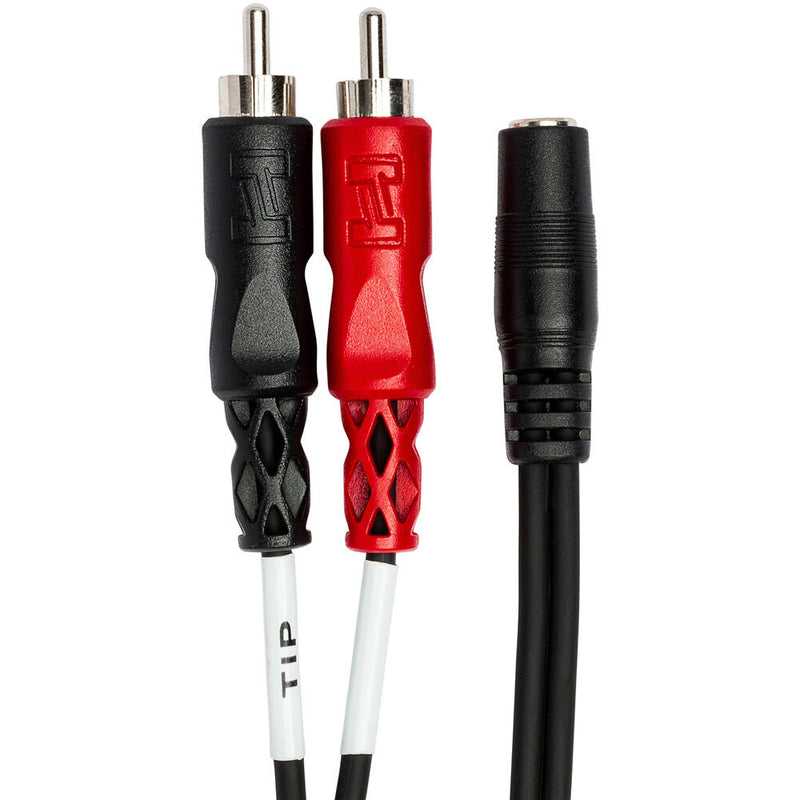 Hosa Technology Stereo Mini Female to 2 RCA Male Y-Cable - 10'