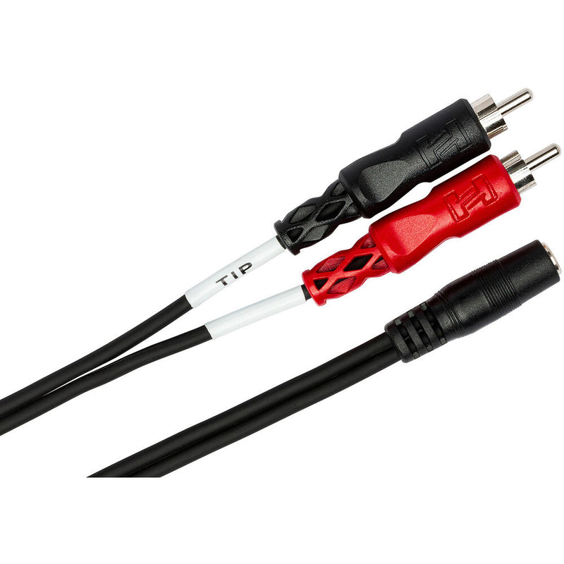 Hosa Technology Stereo Mini Female to 2 RCA Male Y-Cable - 10'