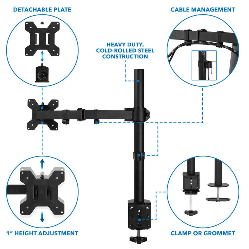 Mount-It! Desk Mount for 13 to 32" Displays