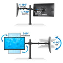 Mount-It! Full Motion Dual Monitor Desk Mount for 13-27" Monitors