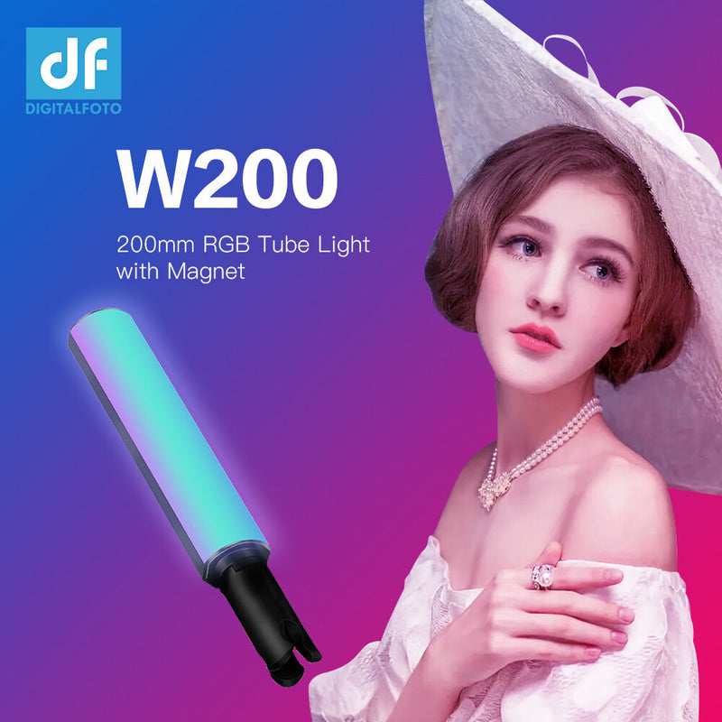 DigitalFoto Solution Limited W200 Magnetic RGB Tube Light (7.9")