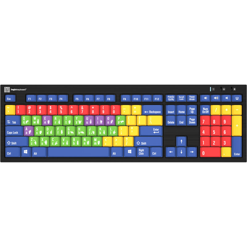 Logickeyboard Pedagogy Learning Keyboard (Windows, US English)