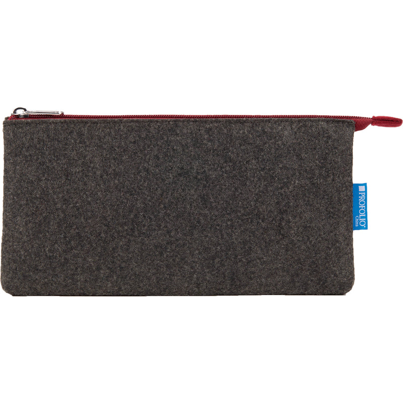 Itoya ProFolio Midtown Pouch (Charcoal/Maroon, 4 x 7")