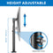 Mount-It! Height Adjustable Point-of-Sale Monitor Mount