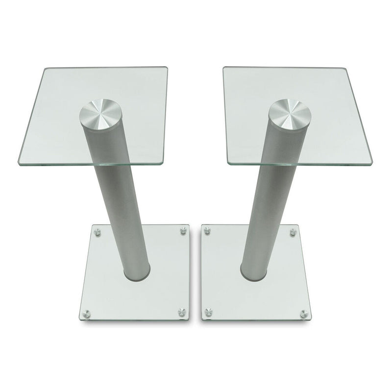 Mount-It! Speaker Floor Stands (Silver, Pair)